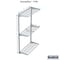 Triton Products Wall Mount Shelving Unit W/ 3 Steel Wire Shelves & Mounting Hardware, Gray, 33" W x 63" H 1799 - alternate 3